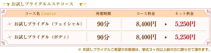 ���������u���C�_���G�X�e���@���������u���C�_���[�t�F�C�V�����i���v���ԁ@90���j�c8,400�~���l�b�g����5,250�~�@���������u���C�_���[�{�f�B�[�i���v���ԁ@90���j�c8,400�~���l�b�g����5,250�~�@���������u���C�_������]�̂��q�l�́A�����R�����ȏ�O�̕��Ɍ��点�Ē����܂��B